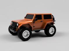 2-door JEEP Wrangler – Fully Printable 3D Printer Model