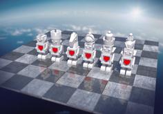 Bot Chess Set White #Chess 3D Printer Model