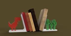 Bookstand / Bookshelf / T-Rex / Nerdy 3D Printer Model