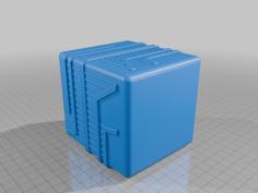 A Square Pen Cup With Different Protrusions Around The Rim 3D Printer Model