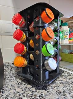 Rotating Spice Rack 3D Printer Model