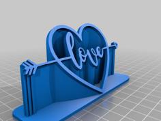 Love Arrow Heart 3D Printer Model