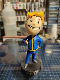 Vault Boy – Fallout – Spring Neck – Bobble Head 3D Printer Model