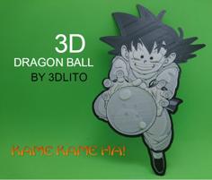 Dibujo 3D Son Goku (BOLA DE DRAGÓN) 3D Printer Model