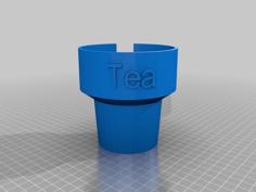 Customizable Cup Holder Adapter 3D Printer Model