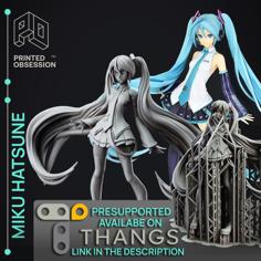 Miku Hatsune – Vocaloid – Anime Fanart Toy 3D Printer Model