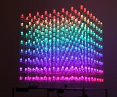 AuraCube 8x8x8 Led Cube Full Color RGB 3D Printer Model