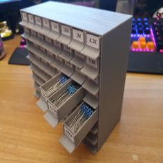 Resistor Storage Drawers 3D Printer Model