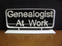 Genealogist At Work 3D Printer Model