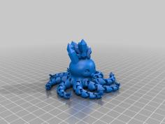 Articulated Crystal Octopus 3D Printer Model