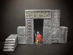 ScatterBlocks: Runic Gateway (28mm/Heroic Scale) 3D Printer Model