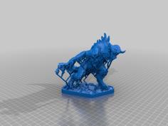 Fallout 4 Deathclaw Supported 3D Printer Model