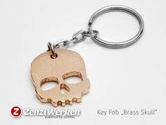 Key Fob “Brass Skull” Cnc/waterjet 3D Printer Model