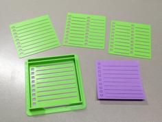 Sticky Note Stencil 3D Printer Model