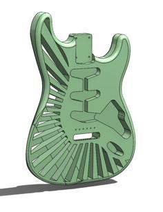 Stratocaster / Squier With Awesome Cutout! 3D Printer Model