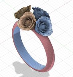 Rose Ring 3D Printer Model