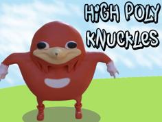 Knuckles The Ugandan Warrior 3D Printer Model