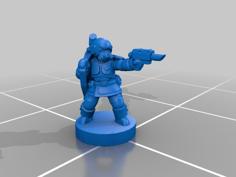 6/8mm Empire Star Army, Acadian Infantry 3D Printer Model