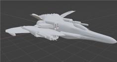 SSS FOX- Simple Space Ship Model 1.002 3D Printer Model