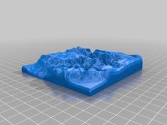 Grand Canyon Map 3D Printer Model