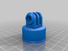 Bottle Cap Mount For Go Pro 3D Printer Model