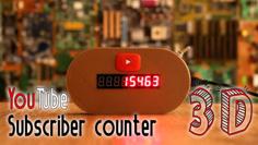 YouTube Subscriber Counter WIFI 3D Printer Model