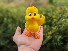 Cute Cartoon Easter Chick No. 4 3D Printer Model