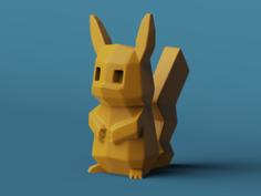 Low-Poly Pikachu – Remastered 3D Printer Model