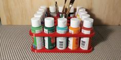 Storage Rack – 2 Fl Oz/59 Ml Acrylic Paint 3D Printer Model