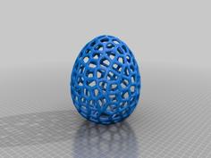 Voronoi Egg Lamp 3D Printer Model