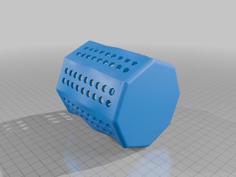 Twisted Pencil Box Made Of Octagons And Circles With Hexagonal Holes On The Side 3D Printer Model