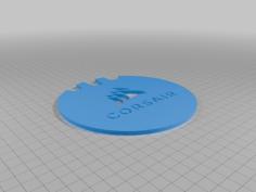 Headphone Stand Lid Top With Corsair Logo 3D Printer Model