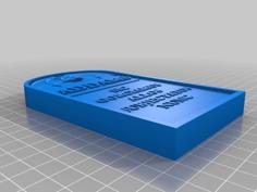 Tombstone With Addams Family Credo 3D Printer Model