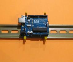 Arduino DIN Rail Clip & Bumper 3D Printer Model