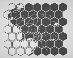 Hexagon Map Of Middle Earth 3D Printer Model