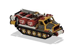 Yellow Artillery Tractor Fire Truck With Movements 3D Printer Model