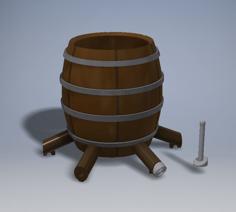 Barrel Drinks Dispenser 4,6,8 And 12 Ways With Plugs 3D Printer Model