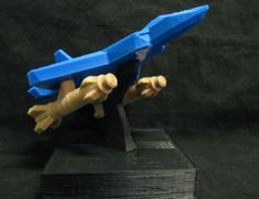 F-22 Raptor Jet With Display Stand, Removable Missiles 3D Printer Model