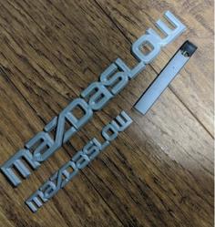 Mazdaslow Badge And License Plate Frame (2 Piece Fits 120x120mm) 3D Printer Model