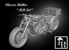 Bitume/Gaslands Classic Bobber MB-500 Post-apocalyptic 3D Printer Model