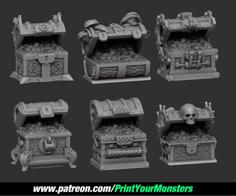 TREASURE CHEST OPENED 3D Printer Model