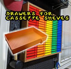 Drawer For Cassette Rack 3D Printer Model