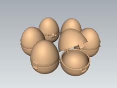 Six Egg Travel Protector Case 3D Printer Model