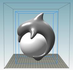 Dolphin And Ball – Multi Material / Colours 3D Printer Model