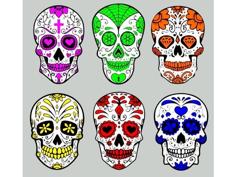 Sugar Skull Christmas Ornaments 3D Printer Model