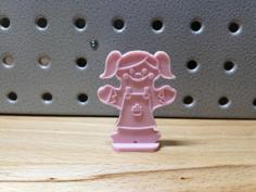 Candyland Game Piece Girl 3D Printer Model