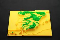 Map 3d Mountain Ranges, Spain 3D Printer Model