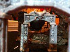 Stone Archway Dungeon Door 3D Printer Model