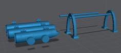 Pressurized Train With Monorail 3D Printer Model