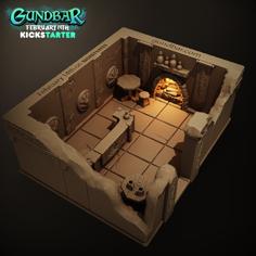 The Mountain City Of Gundbar | 3D Printable Terrain *sample Room* 3D Printer Model